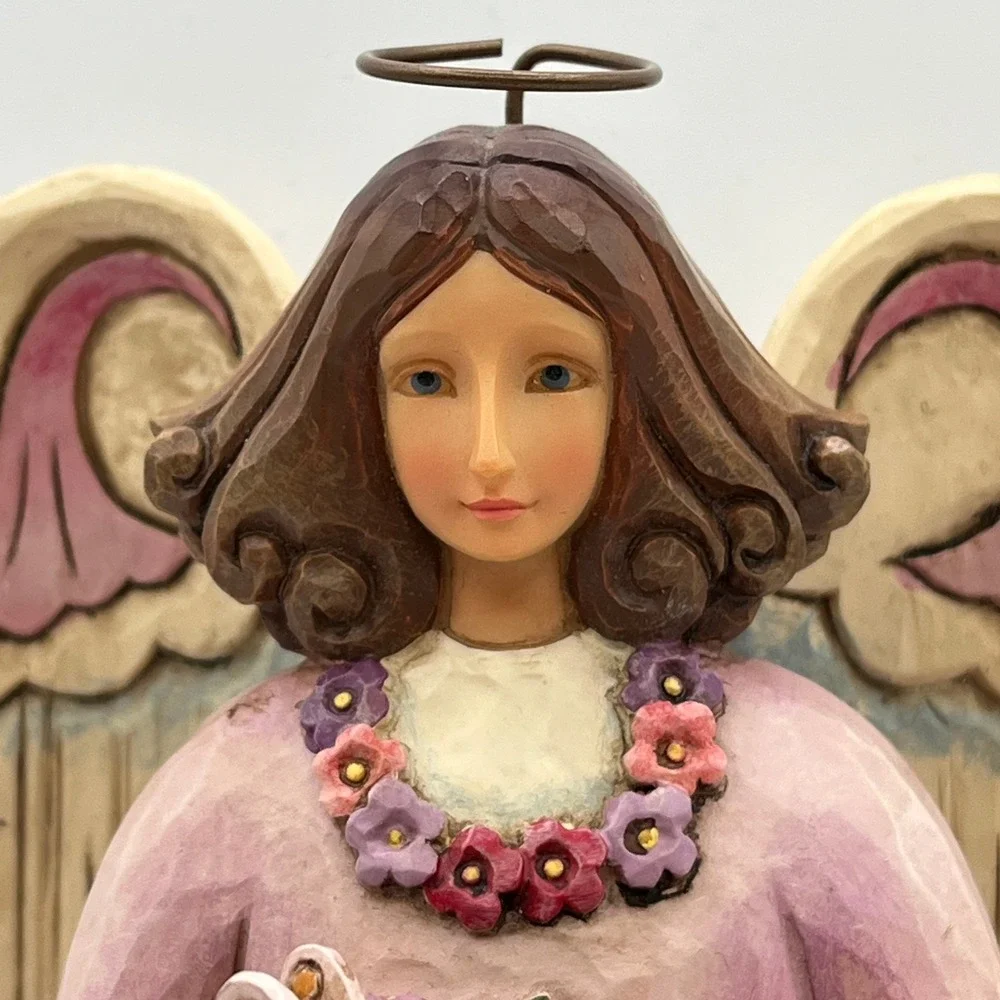 Jim Shore Heartwood Creek Springs Renewal Angel Musical Figurine 2008 Folk Art